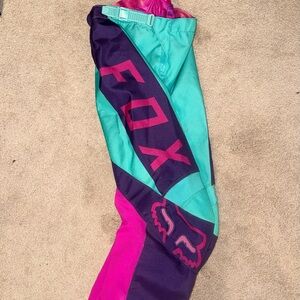 Fox 180 Teal and Pink Motocross Pants